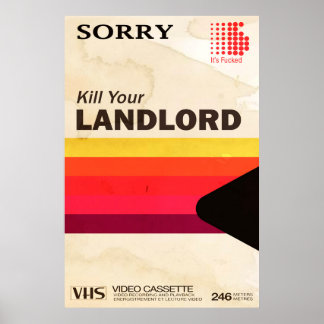 Affiche Vintage VHS Retro Parodie Vaporwave Anticapitalist