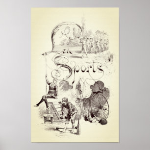 Affiche vintage victorienne