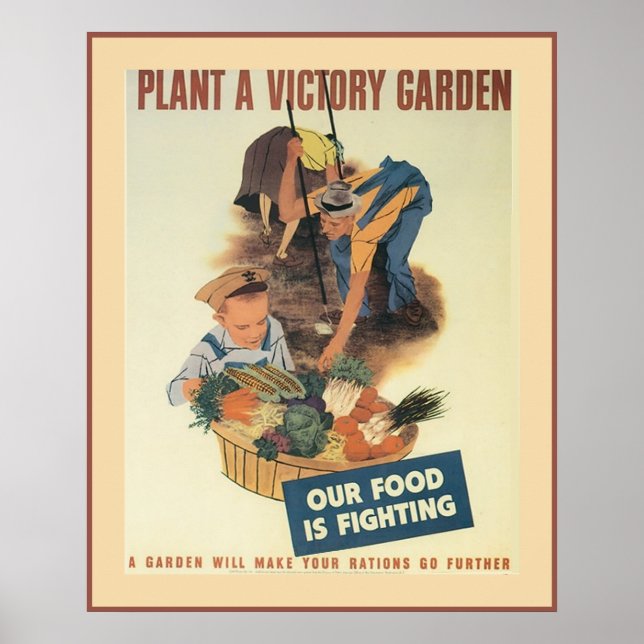 Affiche Vintage Victory Garden (Devant)