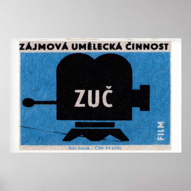 Affiche Vintage Video Camera - Matchbox Print - Czech Wall (Devant)