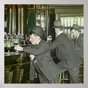 Affiche Vintage vie de glisse de lanterne magique dans le 