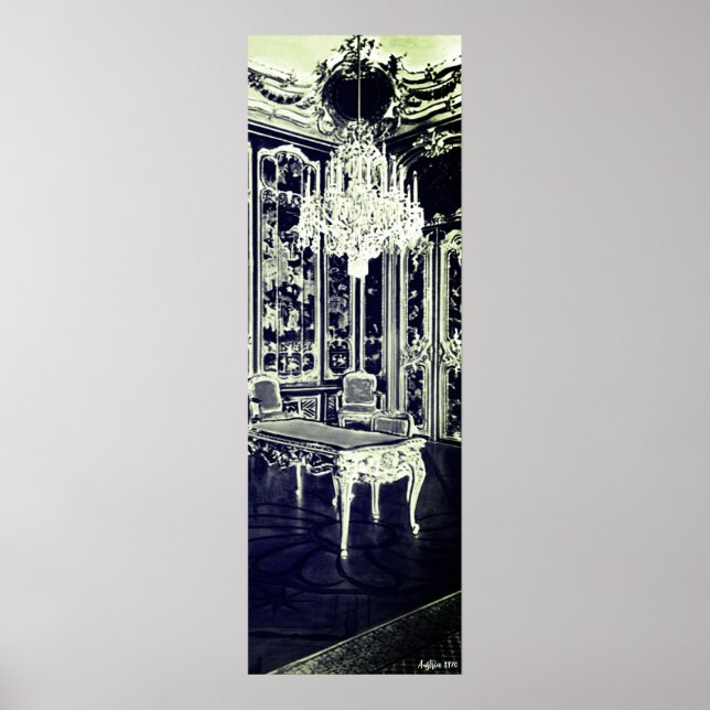 Affiche Vintage Vienna Schonbrunn palace Vieux Laque Room (Devant)