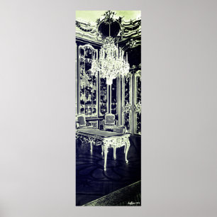 Affiche Vintage Vienne palais de Schonbrunn salle Vieux La