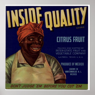 Affiche Vintage Vieux Cirtus Fruit Crate Étiquettes