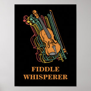 Affiche Vintage Violin Fiddle Whisperer