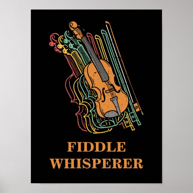 Affiche Vintage Violin Fiddle Whisperer (Devant)