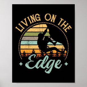 Affiche Vintage Vivre Sur Le Fil Alpinisme Escalade