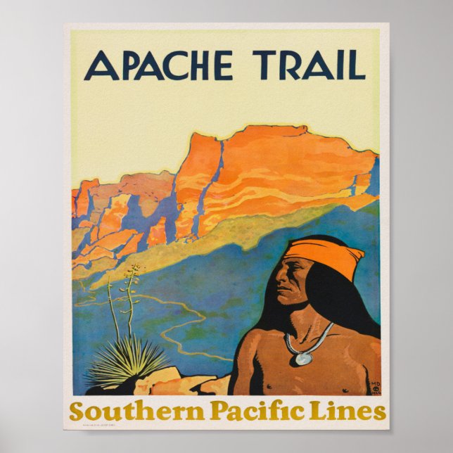 Affiche Vintage voyage Apache Trail (Devant)