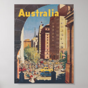 Affiche Vintage voyage Australie