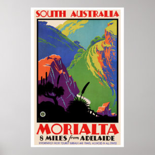 Affiche Vintage voyage Australie Morialta