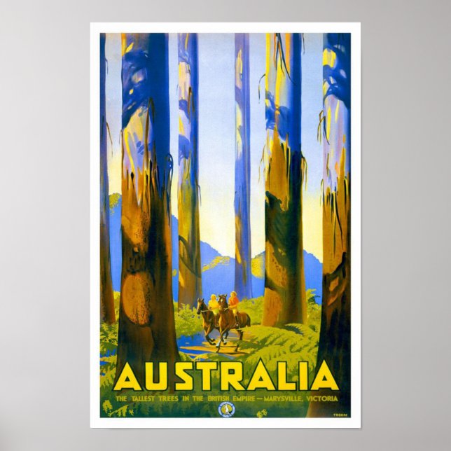 Affiche Vintage voyage australien (Devant)