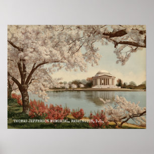 Affiche Vintage voyage commémoratif de Washington DC Jeffe