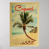 Vintage voyage Cozumel Palm Tree