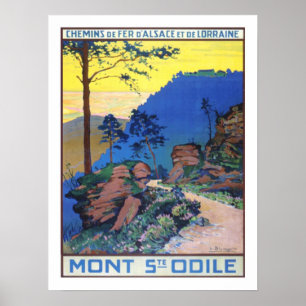 Affiche Vintage voyage d'Alsace France
