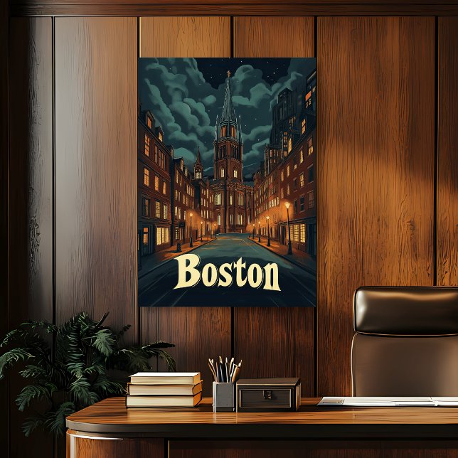 Affiche Vintage voyage de Boston (Créateur téléchargé)