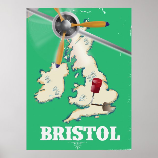 Affiche Vintage voyage de Bristol (Devant)