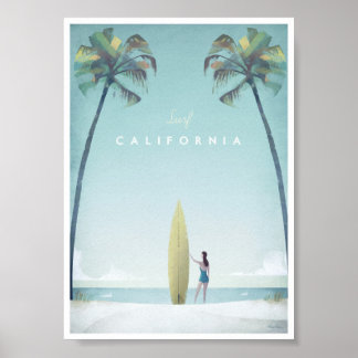 Affiche Vintage voyage de Californie