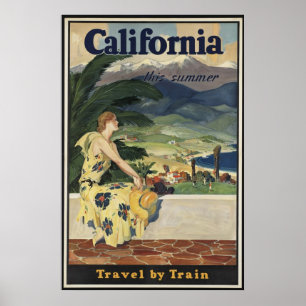 Affiche Vintage voyage de Californie et Imprimés r