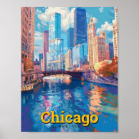 Vintage voyage de Chicago USA