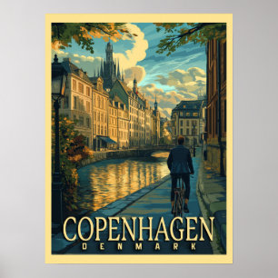 Affiche Vintage voyage de Copenhague