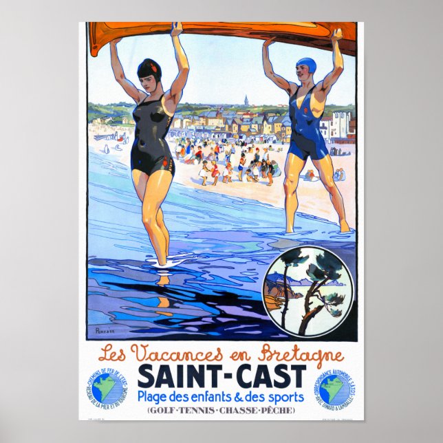 Affiche Vintage voyage de France restaurée (Devant)