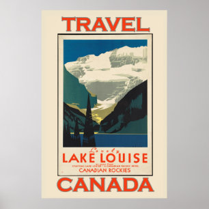 Affiche Vintage voyage de Lake Louise Canada