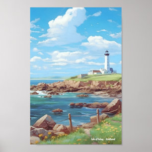 Affiche Vintage voyage de l'île Islay Scotland