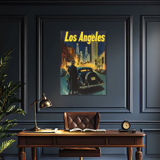 Affiche Vintage voyage de Los Angeles