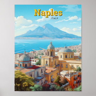 Affiche Vintage voyage de Naples Italie