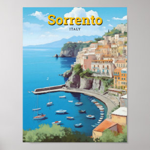 Affiche Vintage voyage de Sorrento Italie