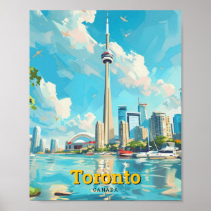 Affiche Vintage voyage de Toronto Canada