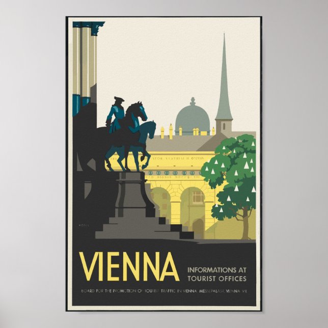 Affiche Vintage voyage de Vienne (Devant)