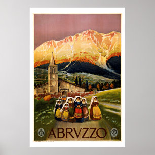Affiche Vintage voyage des Abruzzes