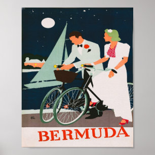 Affiche Vintage voyage des Bermudes