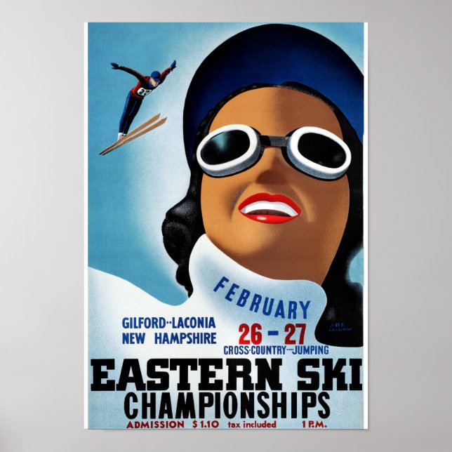 Affiche Vintage voyage du New Hampshire restaurée (Devant)