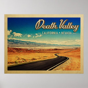 Affiche Vintage voyage du parc national de Death Valley