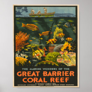 Affiche Vintage voyage du Queensland