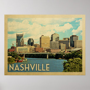 Affiche Vintage voyage du Tennessee de Nashville