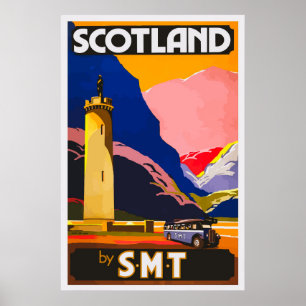 Affiche Vintage voyage écossaise