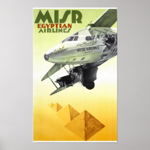 Affiche Vintage voyage égyptienne restaurée