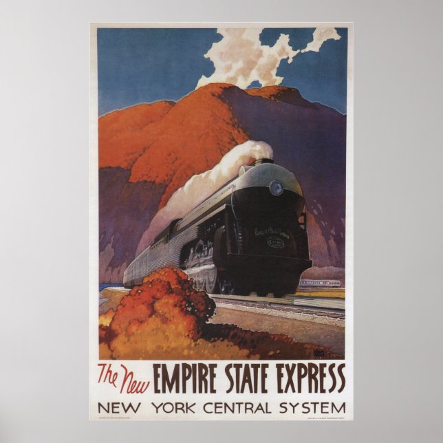 Affiche Vintage voyage - Empire State Express Train (Devant)