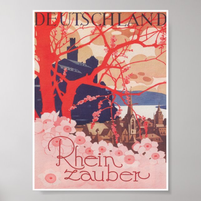 Affiche Vintage voyage en Allemagne (Devant)