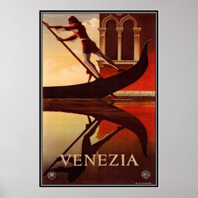 Affiche Vintage voyage Italie, Venise - (Devant)