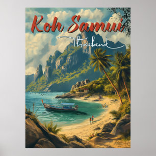 Affiche Vintage voyage Koh Samui