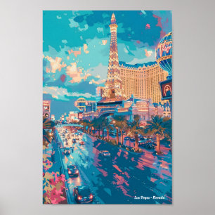 Affiche Vintage voyage Las Vegas Nevada USA