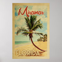 Vintage voyage Miramar Palm Tree