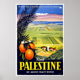 Affiche Vintage voyage palestinien