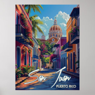 Affiche Vintage voyage San Juan