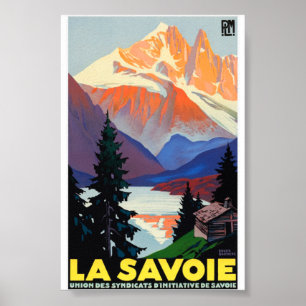 Affiche Vintage voyage - Savoie - La Savoie France
