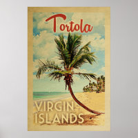 Vintage voyage Tortola Palm Tree